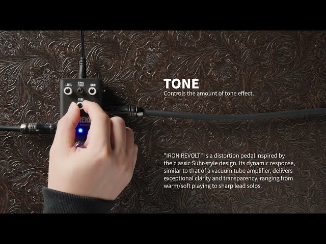 Vídeo relacionado con SHAEVLE Pedal de distorsión para guitarra - Circuito totalmente analógico con 3 tonos de distorsión, bypass real y tamaño compacto para guitarristas IRON REVOLT (Distortion)
