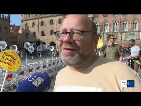 Riempi il piatto vuoto iniziativa del CEFA in Piazza Maggiore TGR ER 11 ottobre 2025