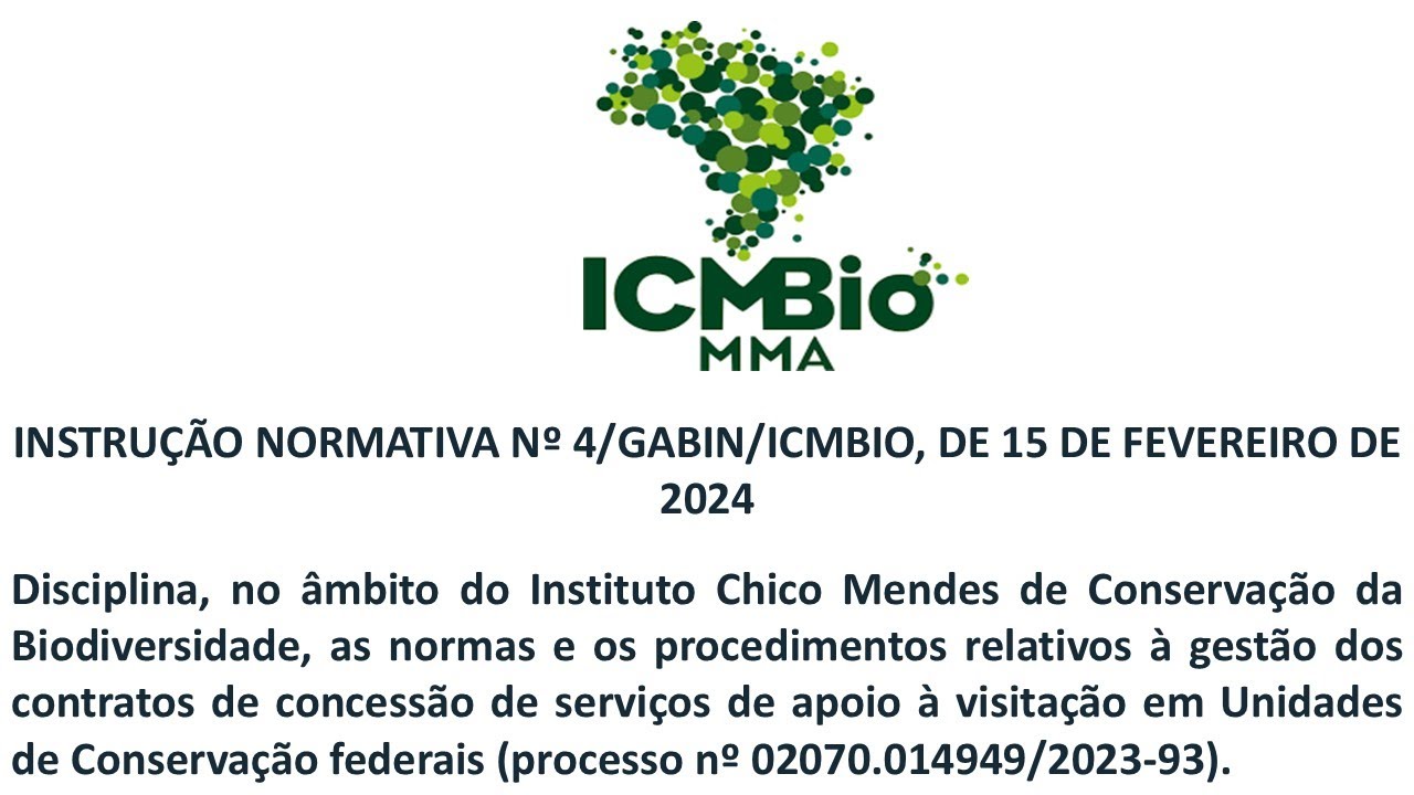 INSTRUÇÃO NORMATIVA Nº 42024GABINICMBIO, DE 15 DE FEVEREIRO DE 2024 Lei nº 14.944/2024