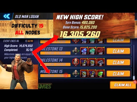 Old Man Logan Event | Difficulty 15 | Full Clear - Marvel Strike Force @if2pgames