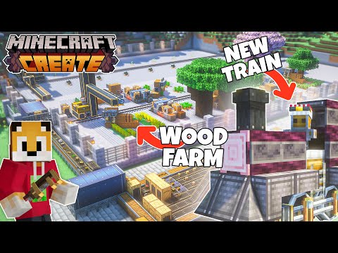 EPIC TREE FARM in Minecraft Create Mod!!