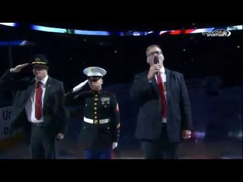 Blackhawks vs Canadiens 12/5/2014 National Anthems