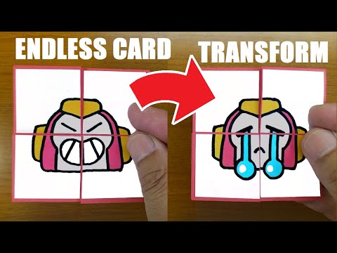 Funny!Brawl Stars SURGE PINS Transformations【Endless card】Drawing & paper craft tutorial
