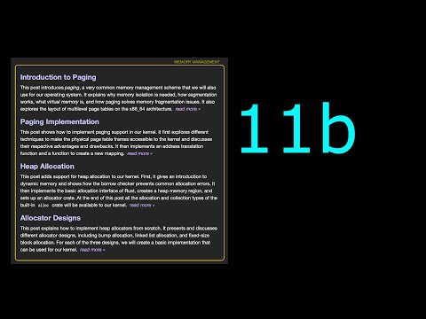 Writing an OS in Rust - Part 11b - Linked List Allocator