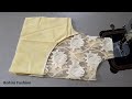 Net Blouse Design|Cutting And Stitching Back Neck