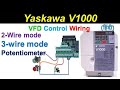 Yaskawa V1000 Drive Parameter Setting Programming Connection Hindi