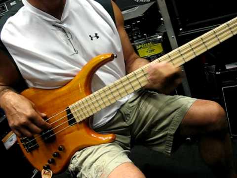 MTD Kingston Artist 4-String Bass w/ Maple Fretboard Amber image 5