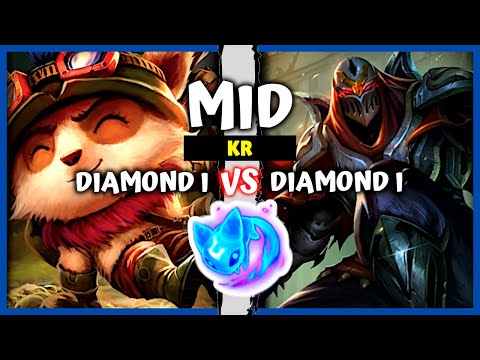 Diamond Teemo Mid vs One Trick Zed - KR Rank S11