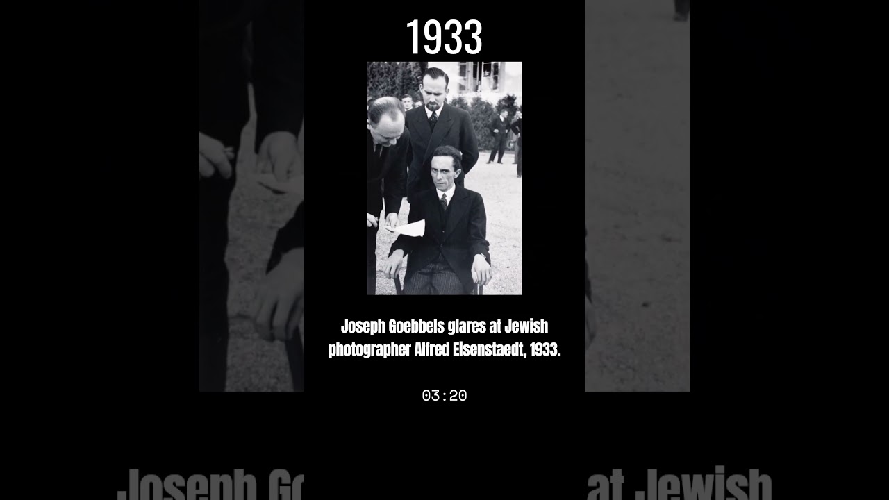 Joseph Goebbels glares at  photographer , 1933.    #ww2 #history #ww