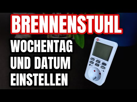 Brennenstuhl Zeitschaltuhr comfortline Wochentag und Datum einstellen