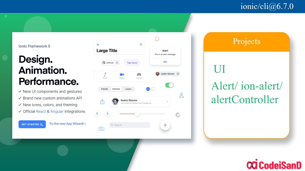Alert ionic 5 UI tutorial