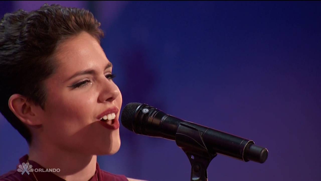 Simons Golden Buzzer-America's Got Talent-Calysta Bevier Sings-Rachael Platten's "Fight Song"-HD
