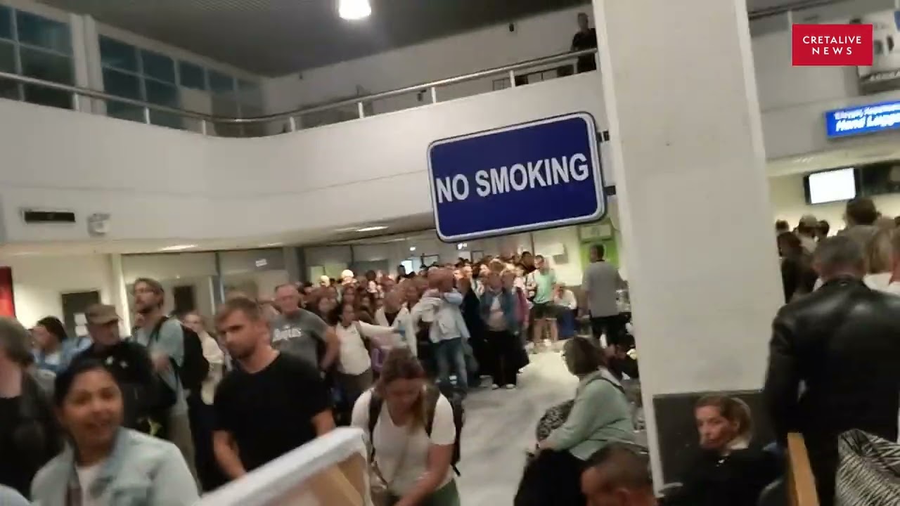 Απίστευτος συνωστισμός στο αεροδρόμιο του Ηρακλείου