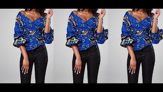 👘HOW TO MAKE A WRAP SHIRT/BLOUSE WITH BISHOP SLEEVES TUTORIAL|IPHIE ANI