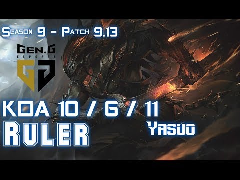 Gen Ruler YASUO vs LUCIAN ADC - Patch 9.13 KR Ranked
