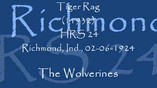 Bix - Tiger Rag - The Wolverines -  Richmond, Ind.,02/06/1924