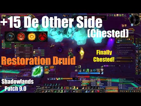 +15 De Other Side Chested (Tyrannical) - Night Fae Restoration Druid - World of Warcraft Shadowlands