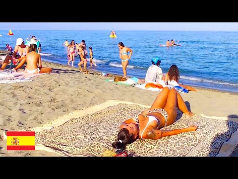 Beach Walking tour 🏝️ Spain, Benalmadena to Torremolinos Playa 4K ☀️ Best Costa Del Sol Beaches