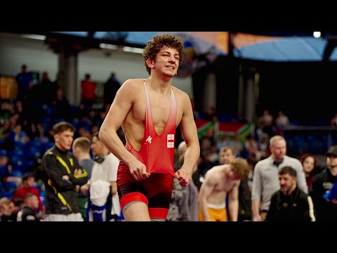 U20 Lasha Gogshelidze (GEO) vs Gerald Fox (USA) 70kg. Freestyle men wrestling tournament.
