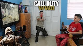COD WW2 - MAKING MY LITTLE BROTHER RAGE!!! (SUPER ANGRY)