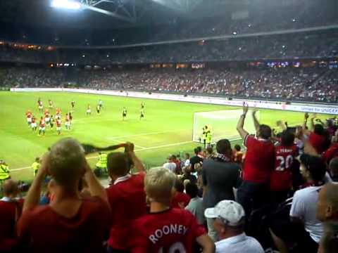 Ángelo Henríquez scores for Manchester United in match against AIK - View from the audience