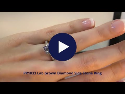 PR1033 Lab Grown Diamond Side Stone Ring