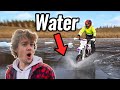 Dirt Bike Falls Through Ice