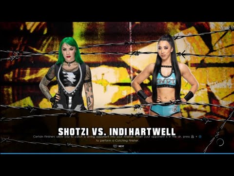 Shotzi Blackhart vs Indi Hartwell. JCW 2017. WWE 2K22