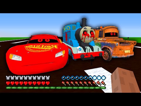 Return of SCARIEST McQUEEN.EXE and THOMAS.EXE and MATER.EXE in Minecraft - Coffin Meme
