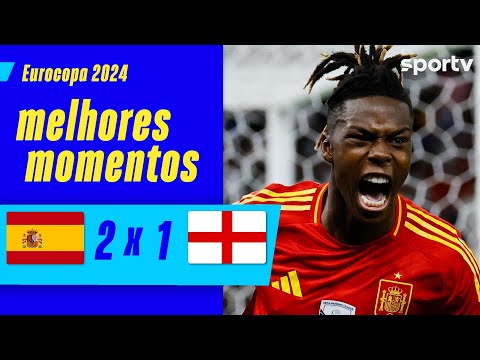 Gols e lances de Espanha x Inglaterra