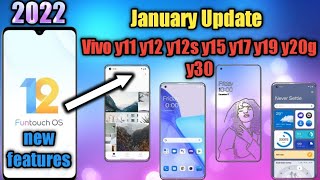 Vivo y11 y12  y15 y17 y12s y19 y20g y30 new update January Funtouch Os 12 update Android 12