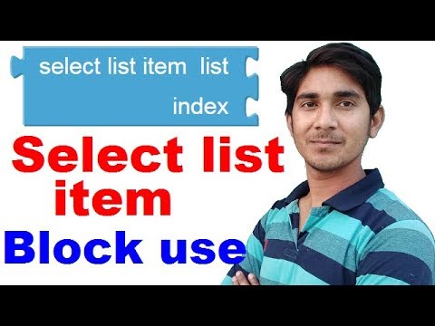 Select list item Block uses in thunkable, appybuilder, makeroid in hindi.