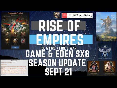 Game & Eden SX8 Season Update Sept '21 - Rise Of Empires Ice & Fire