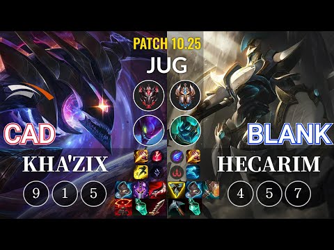 HLE CaD Kha'Zix vs Blank Hecarim Jungle - KR Patch 10.25