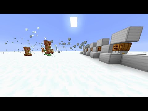 Dweeb Demon - Minecraft Best Defense Wall - Snow Golem Turrets