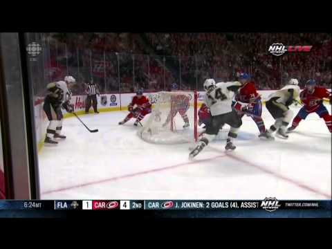 Chris Kunitz goal 2-2 Mar 2 2013 Pittsburgh Penguins vs Montreal Canadiens NHL hockey.