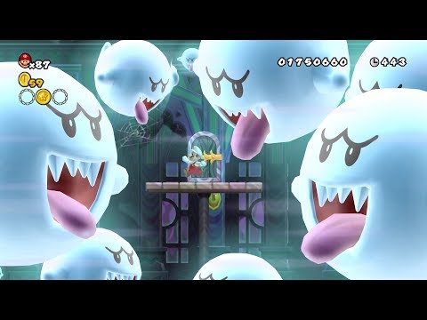 Newer Super Mario Bros Wii Walkthrough - World 6 - Pumpkin Boneyard