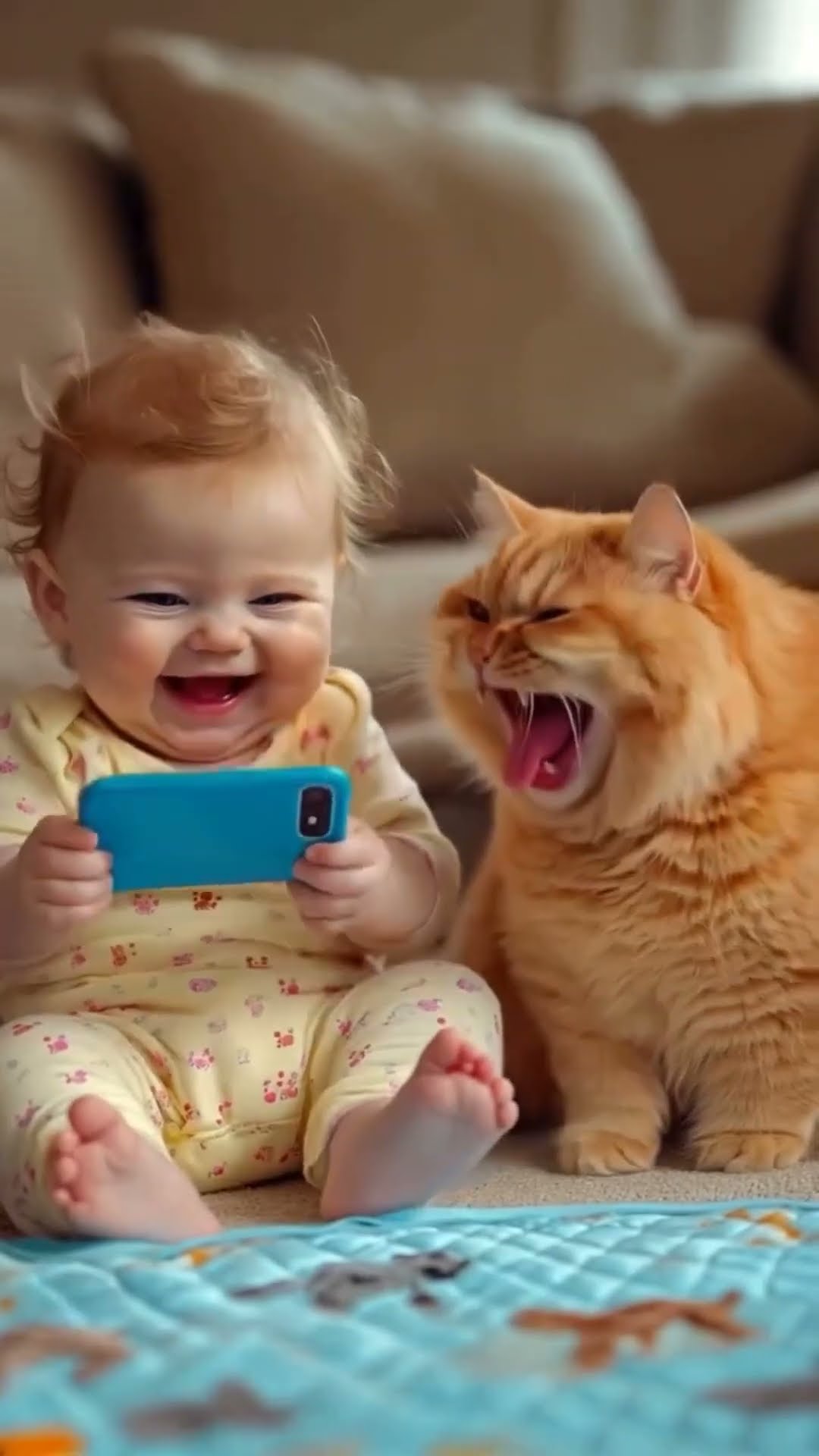 Reaksi bayi ini bener-bener menggemaskan! Baru nonton video kentut aja udah ngakak, bikin mood langsung ceria! 😂💖