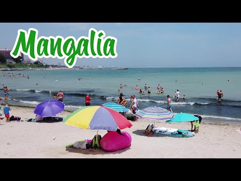 Plaja Mangalia 4K - Mangalia Beach - Romania - Iulie - walk on the seafront - travel calatorie