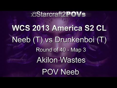 SC2 HotS - WCS 2013 AM S2 CL - Neeb vs Drunkneboi - Ro40 - Map 3 - Akilon Wastes - Neeb