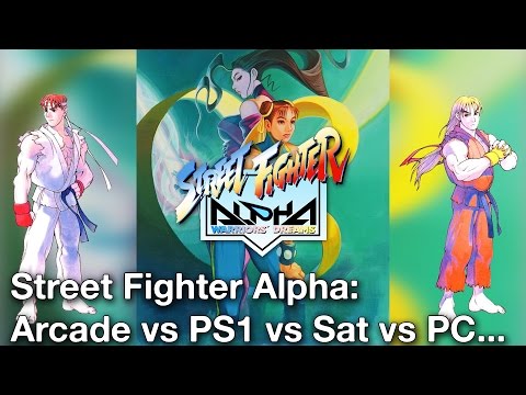 Street Fighter Alpha: Arcade vs PS1 vs Sat vs PC + Comparison