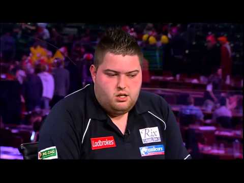 Michael Smith beats Phil Taylor in Round 2, World Darts Championship 2014 interview