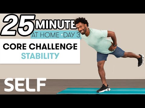 25-Minute Core Stability Workout - Challenge Day 3 | Sweat with SELF