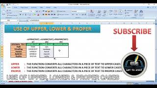 Download the video "HOW TO USE UPPER, LOWER & PROPER FORMULAS IN EXCEL"