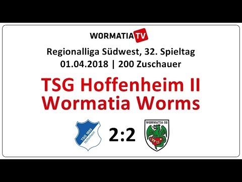 Zusammenfassung TSG Hoffenheim II - Wormatia 2:2 (01.04.2018)