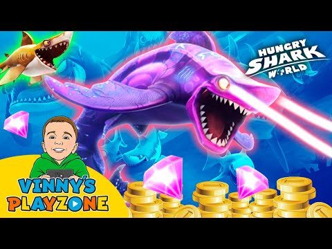 Vinny Unlocks Dark Magic Shark In Hungry Shark World And Gets Over 10 MILLION Points