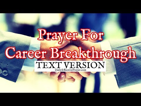Prayer For Career Breakthrough (Text Version - No Sound)