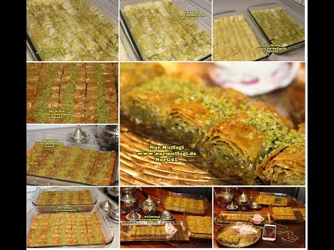 Kolay baklava tarifi - Hazir Yufkadan Cevizli Baklava - Fistikli Sarma baklava tarifi