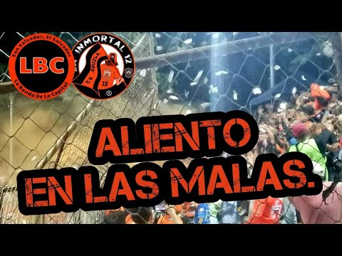 "Aliento Incondicional a C. D. Ãguila después de ser eliminado" Barra: Super Naranja - Inmortal 12 - LBC • Club: Club Deportivo Ãguila