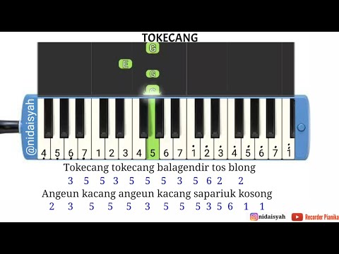 Not Angka Pianika Lagu Tokecang | Tutorial Mudah Main Pianika Lagu Tokecang